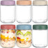 Artcochan Overnight Oats Containers with Lids 16 oz Glass Jars 6 Pack