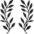 2 Pieces Metal Tree Leaf Wall Decor - Wrought Iron Scroll Vine Olive Branch Leaf Wall Art for Living Room