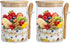 Povinmos Overnight Oats Containers with Lids,17oz Oats Glass Jars Storage Containers, Oatmeal Cups,Meal