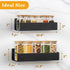 Kitchen Spice Rack for Wall - 13.8" Black Large Adhesive Hanging Spice Racks, 2 Packs Storage Organizer