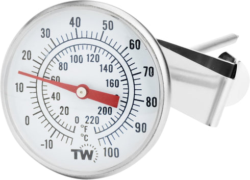 Premium Milk Thermometer with Clip and 7 Inch Probe for Steaming Milk