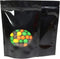 Double-Sided Matte/Glossy Stand-Up Pouch with Clear Round Window, 100 Bags/Pack (3.3" x 5.5", Glossy Black)