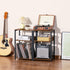 LELELINKY 3 Tier End Table, Record Player Stand with Storage for Up to 100 Albums, Turntable Stand for Vinyl, Brown