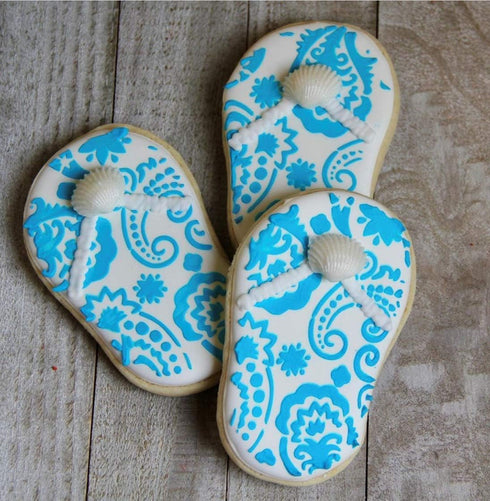 Flip Flop Summer Beach Cookie Cutter, 4.25" Made in USA by Ann Clark