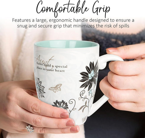 Pavilion Aunt Coffee Mug, Mark My Words Auntie Design, Ceramic, 20 oz, Microwave & Dishwasher Safe