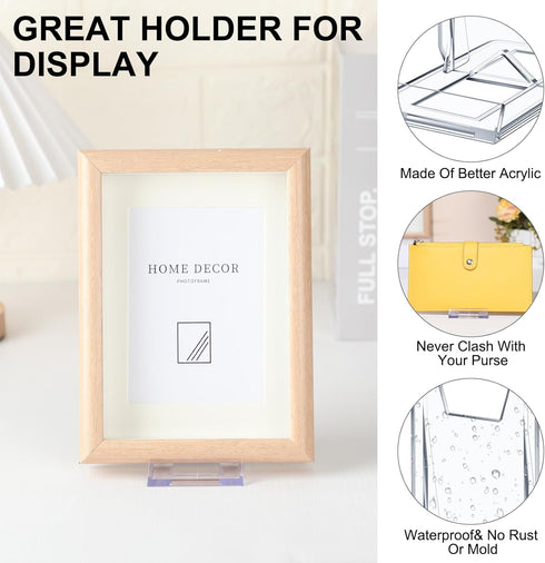 6 Packs Adjustable Clear Acrylic Purse Display Stand for Handbags, Jewelry Organizer for Parties, Home Decoration