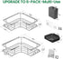 QHMCHLDZ 6 Pack Adhesive Shower Caddy, Corner Bath Organizer, Rustproof Stainless Steel Shower Shelves with Large
