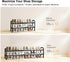 2-Tier, 33.747.5 18 Closet, STO STO Long Expandable Shoe Rack Adjustable Length Shoe Organizer, Metal Shoes Storage