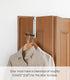Yamazaki Over The Door Hooks, Alloy Steel, Folding Hanging Coat Rack, Black 7162