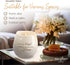 Pavilion Light Your Way Memorial Ceramic Vessel, 100% Soy Wax Candle, 8 oz, White