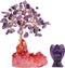 mookaitedecor Amethyst Crystal Money Tree with Guardian Angel Figurine Ornament for Wealth and Luck