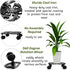 11" 4 330 Lbs Goaste Cast Iron Plant Caddy, Heavy Duty Plant Stand, Rustic Plant Trolley with Rolling Wheels, Round