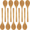 BambooMN 8" Reusable Solid Bamboo Deluxe Dinner Spoon - 10 pcs