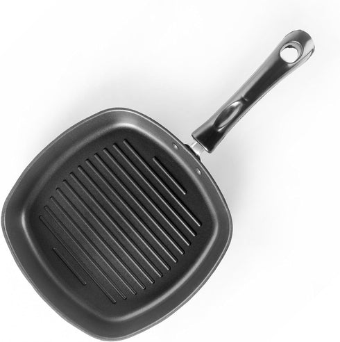 G&D Nonstick Grill Pan, Aluminum Griddle Cookware, Perfect for Meats, Steak, Fish, and Vegetables, 9 x 9 x 1.5 Inch