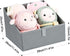 DIMJ Storage Bins for Closet, 6 Packs Trapezoid Fabric Baskets with Front Handle for Toys, Books, Clothes, Grey