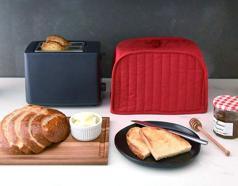 Toaster Appliance Cover, Polyester Bread Toaster Cover, Dust and Fingerprint Protection for Four Slices