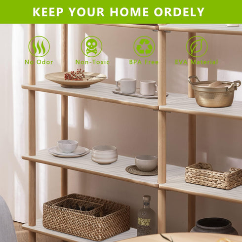 Shelf Liner Non Adhesive Refrigerator Mats Washable, No Odor Plastic Pantry Liners, Wire Shelf Paper & Drawer Liner