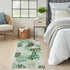 Wonnitar Monstera Leaf Bathroom Runner Rug, 2x4.3 Washable Non-Slip Soft Carpet for Bedroom Entry Kitchen