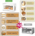 Countertop, 4-Side BAMBANG Bamboo Bread Box for Kitchen Extra Large Farmhouse Bread Box with Clear Panels, Wooden Bread