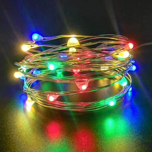 Haimenlite Pack 2 Indoor Battery-Operated Led String Lights with Timer,Mini LEDs Fairy Lights