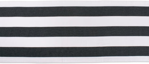 DII Cabana Dobby Stripe Tabletop Collection, Black & White 18x108-inch Table Runner