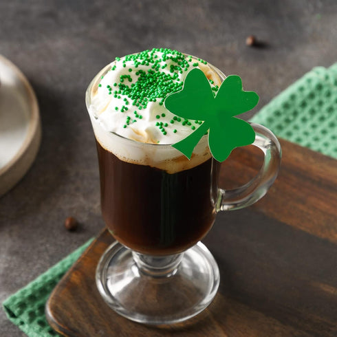 12 8.5 oz Sieral Pieces Irish Coffee Mugs Bulk Irish Coffee Glass with Handle Clear Glass Mugs for Wedding Prom