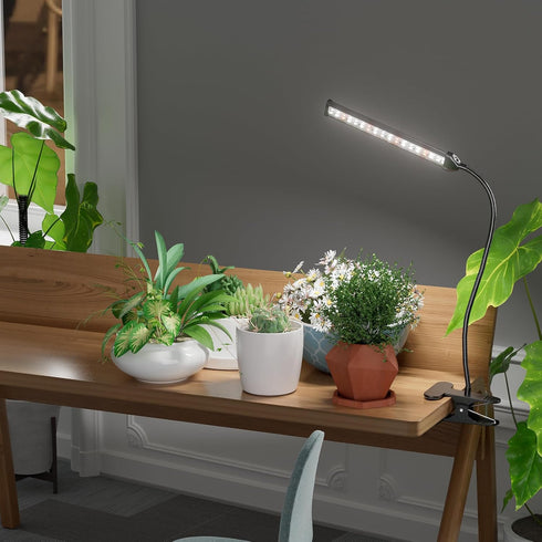 Growing,5000K Starting,Dimmable GooingTop Grow Light for Indoor Plants White Full Spectrum Gooseneck Plant Lamp