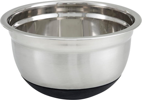 Winco Mixing Bowl, 1.5-Quart, Stainless Steel, Black, with Silicon Base