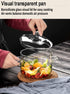 Glass Saucepan with Cover, 1.7L/60OZ Heat-resistant Glass Pot, Handmade Cookware Set for Pasta, Soup, Milk, Baby Food