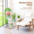 3 LASZOLA White Tier Plant Stand Indoor Heavy Duty Rack for Modern House Planter, Metal and Wooden Vertical Organizer