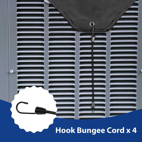 Hiturbo Waterproof Air Conditioner Cover for Outside Units, Heavy Duty Sturdy Universal A/C Defender