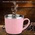 220ml Pink Coffee Cup, Stainless Steel Insulated Mug for Water, Coffee, Juice, and Milk