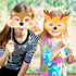 35 PCS Woodland Animal Photo Booth Props - Wild One Camping Theme Party Favors for Baby Shower Birthday Supplies
