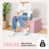 16.5L 12.6W 12.6H PINPLUS Sherpa Storage Ottoman Footrest Stool - Plush Foldable Cube with Hidden Compartment