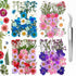 160 Pcs Dried Pressed Flowers, Real Pressed Flowers Dry Leaves Bulk Natural Herbs Kit for Scrapbooking, DIY Art Crafts