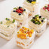 8 oz 100 Sets, Zezzxu Dessert Cups with Lids and Spoons, Square Plastic Dessert To-Go Containers with Dome Lids