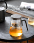 ZENS Magnetic Tea Pot, Large Enchanted Glass Teapot with Infuser and Magnetic Suction Lid for Mess-Free Loose Tea