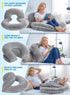 45in) INSEN Reading Pillow, Back Pillow for Sitting in Bed for Reading, Nurse & Relax, Reading Pillow for Adults, Moms