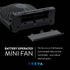 Treva 5-Inch USB & Battery Powered Desk Fan, Two Cooling Speeds, Adjustable Tilt, Durable Small Fan for Cubicle (Black)