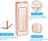 uxcell Wine Bags, 20pcs Wine Gift Bags with Rope Handles, Paper Wine Tote Bag with Clear Window, White Orange