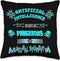 Funny AI Artificial Intelligence Tech Geek Sarcastic Teal Throw Pillow, 16x16, Multicolor