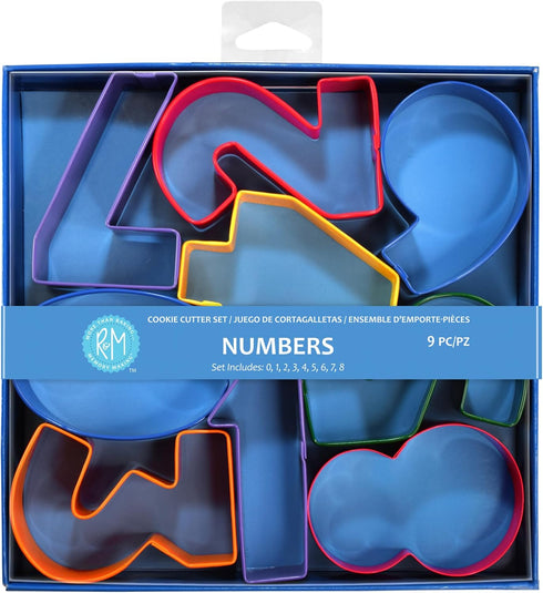 R&M International 9-Piece Set, Assorted Colors, 3" Cookie Cutters