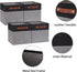 HNZIGE Fabric 11x11 Cube Storage Bins, Set of 4, Foldable Baskets for Shelves with Handles for Home Toy Organizer
