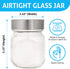 15-Pack, 4 Oz, 60 IMPRESA Clear Glass Magnetic Spice Jars - Labels - Magnet Spice Jars for Refrigerator with Magnet