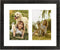 Golden State Art 8x10 Distressed Black Collage Picture Frame, White Mat for (2) 4x6 Pictures