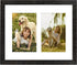 Golden State Art 8x10 Distressed Black Collage Picture Frame, White Mat for (2) 4x6 Pictures