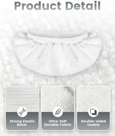 8 Pack Universal Microfiber Cloths for Handheld Steam Cleaner, Double-Layered Reusable & Washable Pads, Compatible