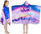 Towel Amigo Unicorn Hooded Towel, Oversized 50" L x 30" W for Ages 3