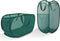 Collapsible Laundry Basket 2 Pack, Green Mesh Pop Up Hampers with Handles, Large Portable Travel Laundry Bag