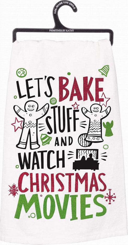 Primitives by Kathy Winter Holiday Dish Towel - Christmas Movies